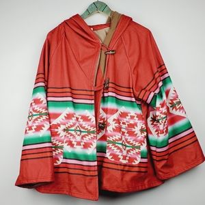 Christmas Holiday Coat Ugly Sweater Toggle Sz M